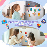 EAPHANT Kids Crafts, 15 PCS Arts and Crafts Painting Kits for Kids Activities Wooden Magnets to Paint EAPHANT