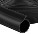 16.5FT Garage Door Bottom Seal Rubber 0.19'' P Bulb Bottom Garage Door Weather Stripping for Overhead Door, Weatherproof Strip Replacement Seal Fits 16.5FT Wide or Smaller Doors (Black) MYFAMIREA
