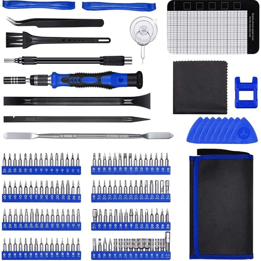 Pardarsey Screwdriver Sets 142-Piece Electronics Precision Screwdriver with 120 Bits Magnetic Repair Tool Kit Compatible For iPhone, MacBook, Computer, Laptop, PC, Tablet, PS4, Xbox, Nintendo Pardarsey