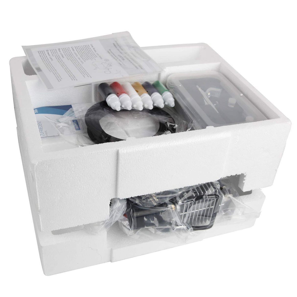 Timbertech ABPST08K Airbrush Compressor Complete Set with Upgraded Cooling Fan and Airbrush Accessories for Airbrushing Hobby, Body Tattoo, Model Painting, Automotive Graphic, Make-up(110-120V) TIMBERTECH