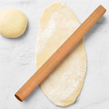 French Wood Baking and Pastry Rolling Pin – 15.35" Long x 1.18" Diameter for Pizza, Pie, Cookie Dough, and Much More Generic