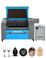 OMTech 80W CO2 Laser Engraver with Water Chiller, 20x28 Inch Laser Engraving Cutting Etching Machine with Autolift Autofocus 4 Way Pass Air Assist, Commercial Laser Cutter for Wood Glass Acrylic More OMTech