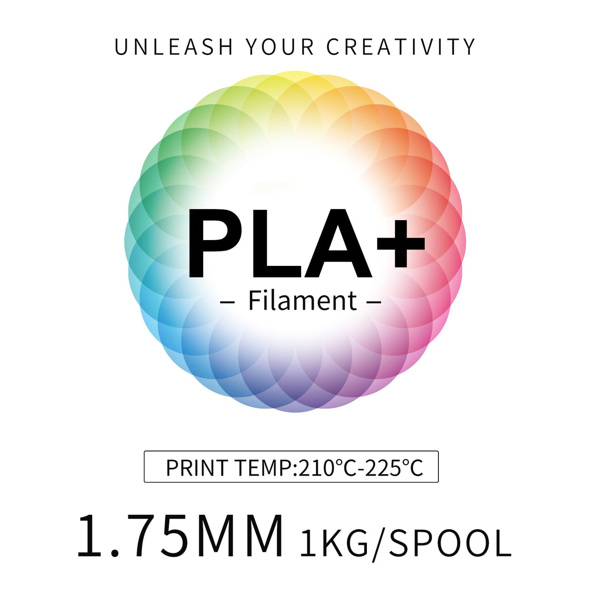INLAND Micro Center PLA+ 3D Printing Filament 1.75mm - Black PLA Plus 3D Printer Filament - PLA Pro Dimensional Accuracy +/- 0.03 mm - 1 kg Cardboard Spool (2.2 lbs) INLAND