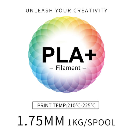 INLAND Micro Center PLA+ 3D Printing Filament 1.75mm - Natural PLA Plus 3D Printer Filament - PLA Pro Dimensional Accuracy +/- 0.03 mm - 1 kg Cardboard Spool (2.2 lbs) INLAND