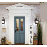 Houseuse He Is Risen Porch Sign 8x48" Easter Decorations Religious Easter Cross Decor Hanging Farmhouse Wooden Jesus Spring Vertical Wooden Sign Home Front Door Wall Spring Decor, CTXS2312230X06Q Houseuse