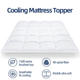 Mattress Topper Queen for Back Pain, Extra Thick Mattress Pad Cover, Plush Pillow Top, Deep Elastic Pocket, White CHOPINMOON