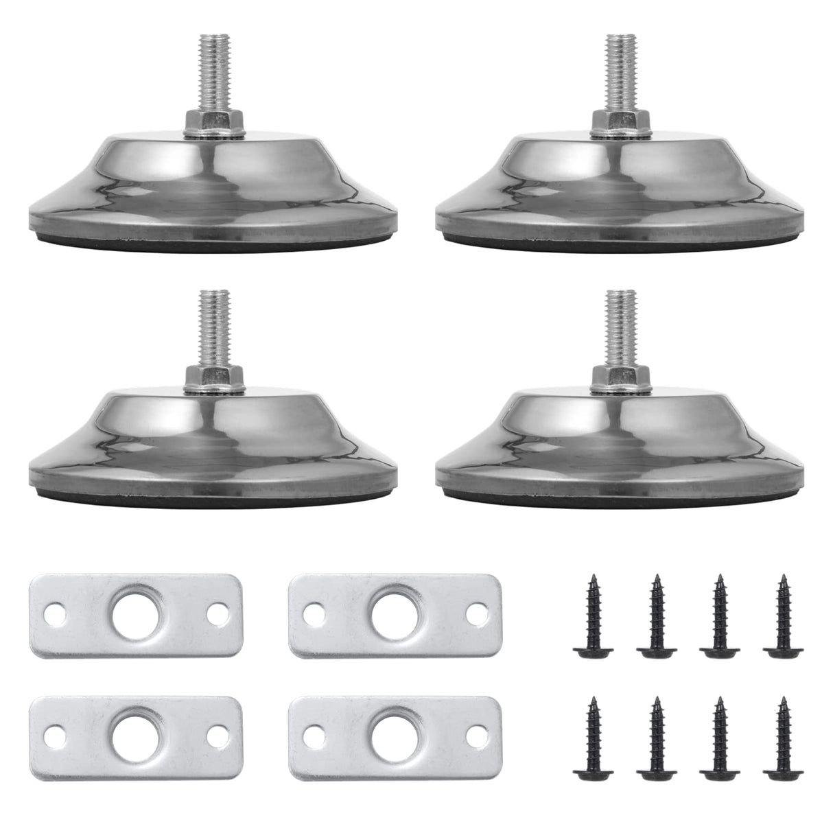 4pcs Pool Table Leg Levelers, 5-Inch Billiard Table Leg Leveling Risers, Adjustable Height, Heavy-Duty Table Leveling Feet for Pool Tables, Ping-pong Tables, Soccer Tables COSYOO
