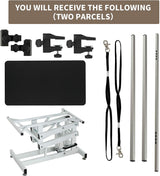 TRODEP 42.5" Hydraulic Dog Grooming Table for Large Dogs Heavy Duty Height Adjustable Dog Grooming Table with Gantry Arm & Noose Height Range 21-36 inch Black TRODEP