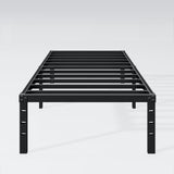Hafenpo 14 Inch Twin Bed Frame - Sturdy Metal Platform Twin Size, No Box Spring Needed, Heavy Duty, Easy Assembly, Strong Bearing Capacity, Under Bed Storage, Black Hafenpo