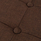 Folding Storage Ottoman - 30-Inch Tufted Footrest, Linen Chest, or Bench with Removable Bin for Living Room, Bedroom, or Dorm by Lavish Home (Brown) Lavish Home