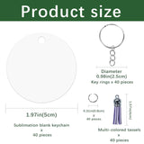 GEKIXUTP 160 Pcs metal Sublimation Keychain Blanks Bulk,Double Sided Sublimation Blanks Keychain Heat Transfer Keychain Blanks with Tassels,Sublimation Ornament Blanks key chain GEKIXUTP