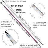 Litever Under Cabinet Lighting Kit, 6 PCS 20 Inches Flexible LED Strips, 24W, 1800 Lumen, Warm White 2700K. Suitable for Kitchen Counters Book Shelf Closet Showcase Workshop-(6-Strip-2700K) Litever