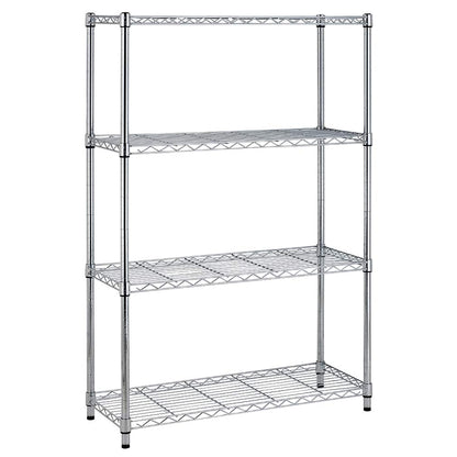 BestOffice Adjustable Wire Shelving Storage Shelves Heavy Duty Shelving Unit for Small Places Kitchen Garage (Chrome, 36×14×54)