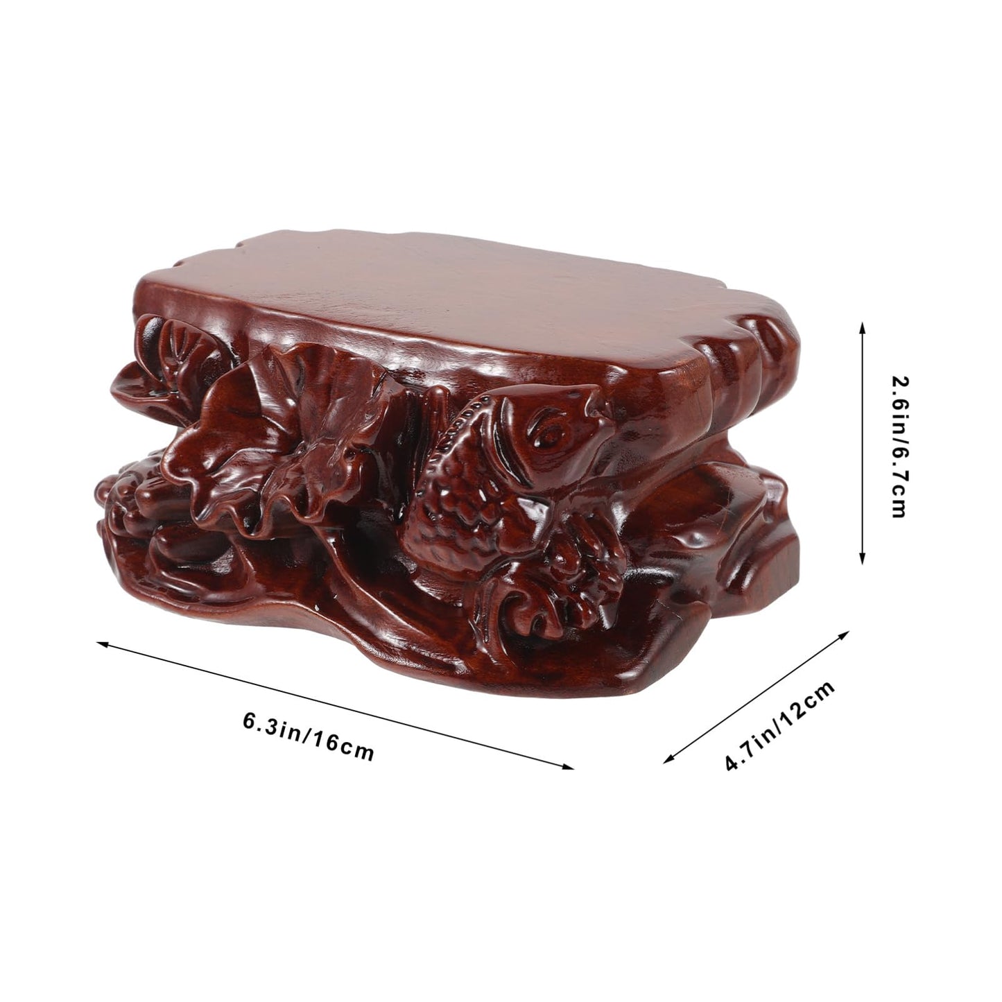 BUTIFULSIC buddhist gardening decorative wood pedestal Buddha statue base wood decor wood base small pedestal stand wood risers for display Groovable decorate counter vase holder