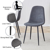 MUUOKY Dining Table Set for 4, Modern 55'' Wood Dining Table Set,Kitchen Table and Chairs Set of 4,Ideal for Kitchen Dining Room MUUOKY