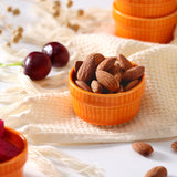 Creme Brulee Ramekins 1.5 oz Set of 6 Oven Safe, Vidalenta Ceramic Dipping Sauce Cups Dessert Dishes Bowls for Kitchen Custard Dessert Charcuterie Board, Orange Vidalenta