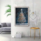 Christmas Tree 5D Diamond Painting Kits For Adults-Winter Snowflake Diamond Art Kits For Beginner,DIY Full Round Drill Diamond Dots Paintings With Gem Art Crafts For Adults,Home Wall Decor12x16inch ZQEATRY