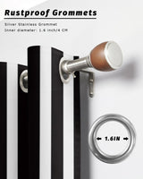 Outdoor Curtains for Patio Waterproof Black and White Stripe Indoor/Outdoor Curtain Tiebacks Simple Style Privacy Curtain Sun Blocking Grommet Drapes for Pergolas Gazebo Porch Balcony 2 Panel 54x108 Home L6