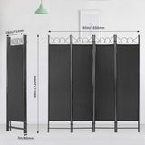 4 Panel Room Divider 6FT Steel Frame Screen Folding Privacy Divider Freestanding Partition for Home Office Bedroom (Black) PayLessHere