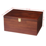 NLGQ Large Wooden Storage Box - Wood Box with Lid for Home Decor, Ideal for Keepsakes, Trinkets, Jewelry & Other Stash, 12.5x9.4x6.1 IN, Wood Keepsake Memory Gift Box, Rustic Design-WB004- X Large NLGQ