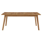 Modway Vienna Outdoor Patio Teak Wood Extendable Dining Table in Natural Modway