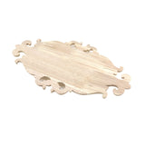 Antrader 1-Pack Wood Carved Onlays Appliques,Oval Shaped Unpainted Solid Wood Carving Decal for Door Cabinet Cupboard Wall Ceiling,26×15cm Antrader