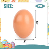 LovesTown 8PCS Wooden Fake Eggs, 3 Colors Toy Egg Wooden Egg Faux Eggs for Crafts Fake Chicken Eggs Nesting Eggs LovesTown