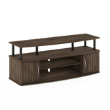 Furinno JAYA Large Entertainment Stand for TV Up to 55 Inch, Columbia Walnut/Black Furinno