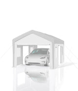 GarveeLife 20'x 13'x 11' Windproof Carport Top Replacement Cover Heavy-Duty Garage Top Tent Shelter Tarp Waterproof & UV Protected (Top Cover ONLY, Frame Not Included) White GarveeLife