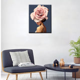 Tucocoo Abstract Flowers Girls DIY Paint by Numbers Kits for Adults Large Rose Digital Oil Painting on Canvas Painting by Numbers for Beginners Wall Art Home Decoration Gift 16x20Inch No Frame Tucocoo