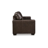 Signature Design by Ashley Santorine Transitional Tufted Leather Match Sofa, Dark Brown Signature Design by Ashley