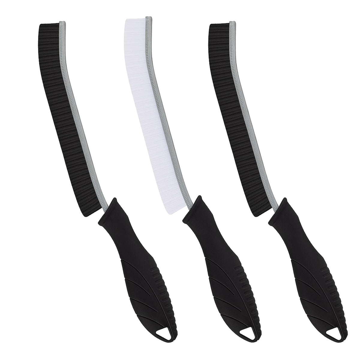 FOOGWEE Hard Bristle Crevice Cleaning Brush - Cleaning Tools for Household Use, Multifunctional Gap Cleaning Supplies for Kitchen, Bathroom, Toilet, Window, Vehicle, Faucets, Grout, Home (Black) FOOGWEE