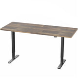 VIVO 60-inch Electric Height Adjustable 60 x 24 inch Stand Up Desk, Reclaimed Wood Solid One-Piece Table Top, Black Frame, Home & Office Furniture Sets, B0 Series, DESK-KIT-B06P VIVO