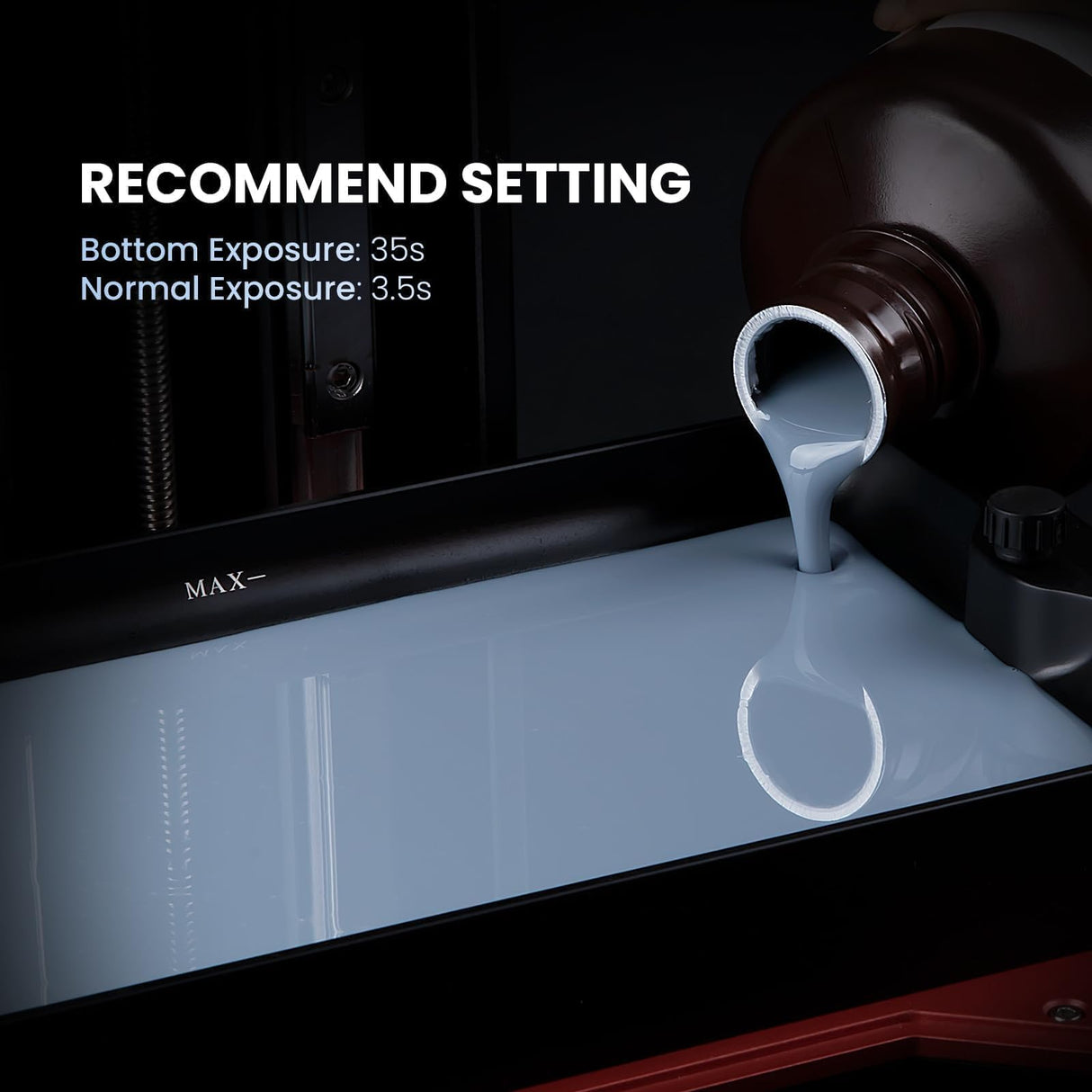 ELEGOO Standard Photopolymer Resin LCD UV-Curing Resin 405nm 3D Printer Resin for Mars Saturn Jupiter MSLA DLP LCD 3D Printing Grey 500g ELEGOO