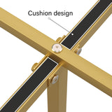 PAUKIN Gold Metal Canopy Bed Frame King/Mattress Foundation with Steel Slat Support/No Box Spring Needed/Easy Assembly (Gold, King) PAUKIN