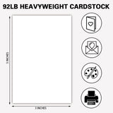 Hysiwen 50 Sheets White Card Stock 3 x 5 Inches, 250gsm/92 lb Blank Cardstock Paper for Paper Crafts or Drawing(W35) Hysiwen