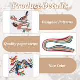 WEBEEDY 20 Sets Paper Quilling Kit for Adults Beginner DIY 5 Styles Bird Love Greeting Card Making kit with Instruction Handmade Bird Flower Quilling Card for Love,Valentine's Day,Wedding,Christmas WEBEEDY