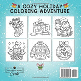 Cozy Christmas: Cute and Cozy Coloring Book for Adults & Teens Featuring Easy and Bold Christmas Designs WoodArtSupply