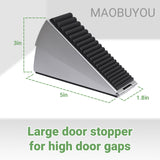 Large Door Stopper - Metal Door Wedge, Tall Door Stopper, Spring Rubber for Extra Strong Grip (Silver, 1 Pack) MAOBUYOU