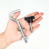 Therwen 8 Pcs Hammock Hardware Kit Heavy Duty Hammock Stand Hook Replacement Thread Hand Knob for Swing Chair Patio Umbrella Base Garden(Silver) Therwen