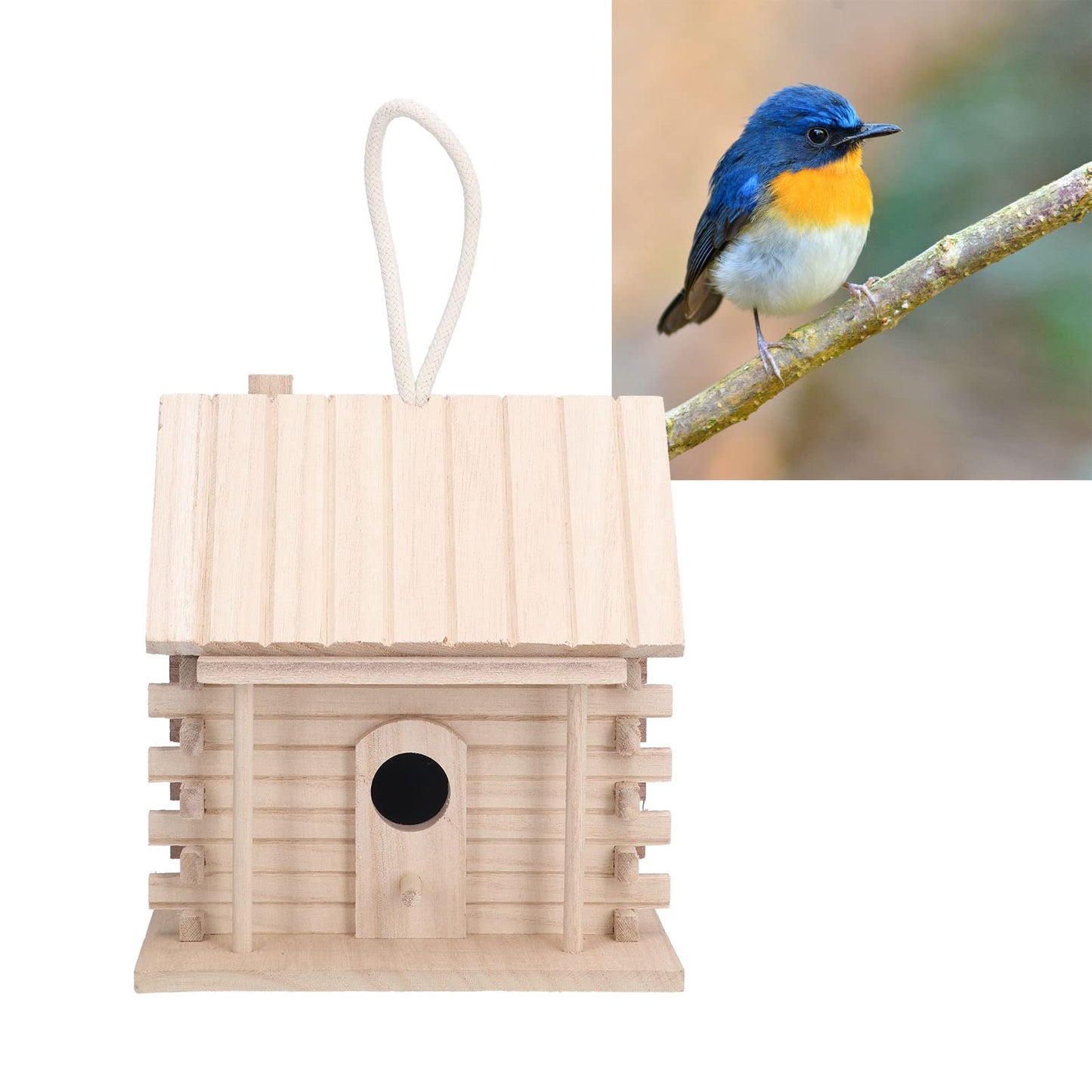 Wooden Birdhouse Kit for Adults to Build, Wooden Birdhouse, Bird Houses for Outside, for Outdoors with Standing Pole for Garden, Yard, Birdhouse Wood Bird House