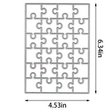 ALIBBON Jigsaw Puzzle Die Cuts for Card Making and Scrapbooking, Square Jigsaw Cutting Dies Metal Template Molds, Rectangle Puzzle Frame Die Cuts for DIY Photo Album Paper Embossing Card Decoration ALIBBON