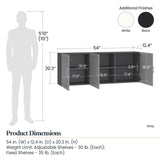 SystemBuild Evolution Kendall 54" Wall Cabinet in White SystemBuild