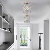Create For Life® Mini Style Modern Decor Crystal Flush Mount Ceiling Light Fixture Crystal Chandeliers Light Ceiling Lamp for Hallway, Bar, Kitchen, Dining Room, Kids Room (6 inch Shade Dia) Create For Life