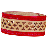 Realeather Solid Natural Veg Tan Leather Bracelet, Natural, Pack Of 8 US Realeather