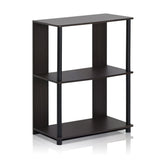 Furinno JAYA 3-Tier Walnut Bookcase with Simple Design Furinno