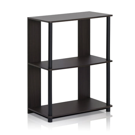 Furinno JAYA 3-Tier Walnut Bookcase with Simple Design Furinno