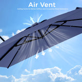 HOMSHADE 10FT Cantilever Patio Umbrellas, 360-Degree Rotation Large Aluminum Outdoor Umbrella, 5-Year Fade Resistance Offset Hanging for Patio Outdoor Pool Deck Garden(Navy) HOMSHADE