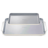 Caraway Non-Stick Ceramic Baking Sheet Duo - Naturally Slick Ceramic Coating - Non-Toxic, PTFE & PFOA Free - 18 x 13" Large & 15 x 10" Medium - Cream Caraway
