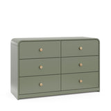Storkcraft Santos 6 Drawer Bedroom Dresser (Olive & Natural) – GREENGUARD Gold Certified Dresser for Kids Bedroom with Interlocking Drawer System Storkcraft